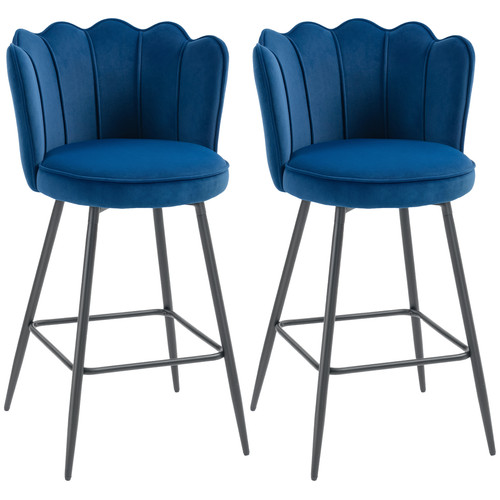 Set velvet bar stools - velvet,