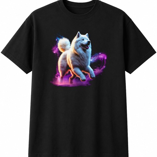 Samoyed glowing dog - glowing, mens