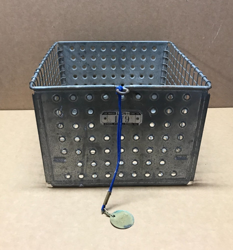 Vtg wire gym locker basket - wire,