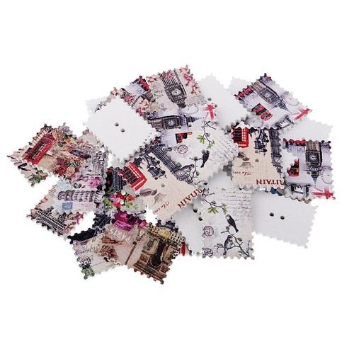 Pieces printed stamps shape - 50,