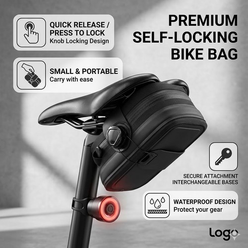 Bike seat bag waterproof - seat,