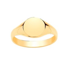 Ladies Gold Oval Signet Ring