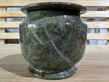 Serpentine Pot With Lid, Hand Turned By Ian Casley, The Lizard, Cornwall