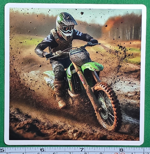 Motocross mud rider sticker - motocross,