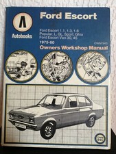 Classic Car Original Ford Escort 1975-1980 Car & Van  Autobooks Owners Manual