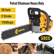 CONENTOOL 2.55KW Petrol Chainsaw 58cc 2-Stroke 20Inch Bar Heavy Duty Wood Cutter