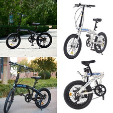 20'' Wheel Unisex Folding Bike 7 Speed Disc Brakes Foldable City Bicycle Gifts