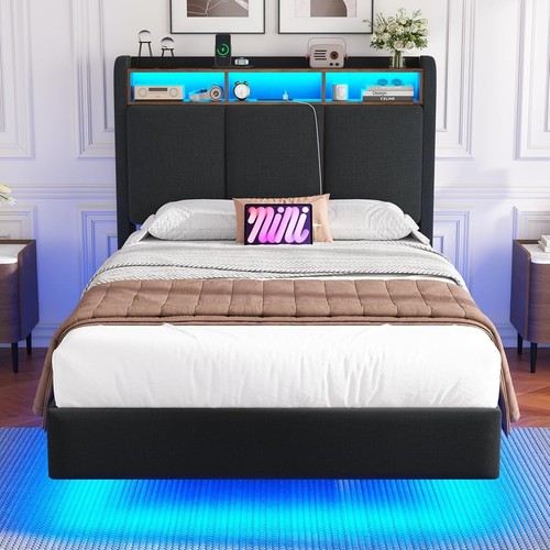 Floating single bed frame - floating, with