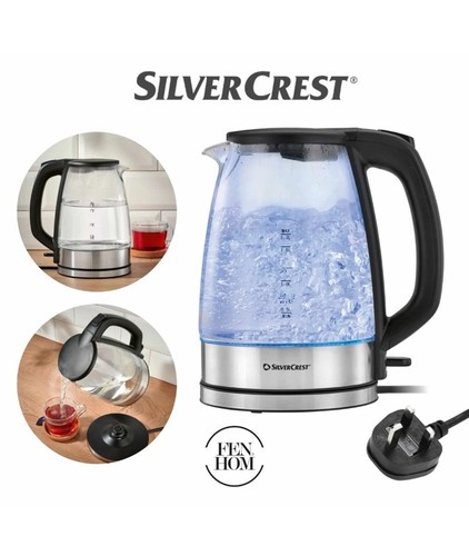Silver crest glass kettle - crest,