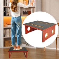 Foldable Wooden Footstool Bedside Step Stool Multifunctional Bathroom Practical