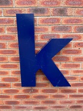 Vintage 3D Industrial Metal Shop Sign Wall Art Letter K 67 cm
