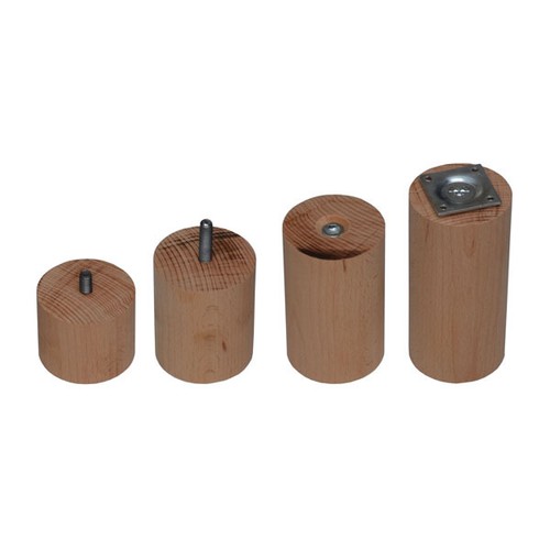 Solid beech furniture feet - solid,