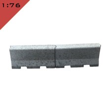 10x 3D printed CONCRETE / JERSEY BARRIER 1:76, OO Model Miniature Layout