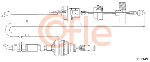 Clutch cable for citroën - clutch,