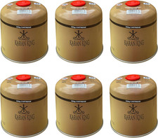 6 x 500g Butane Gas Cartridges