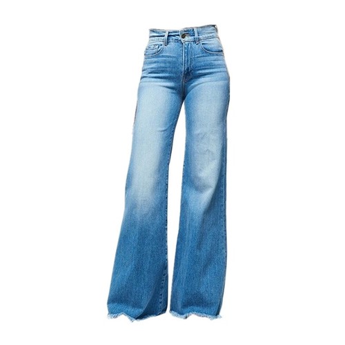 Women denim pants - women's, wide