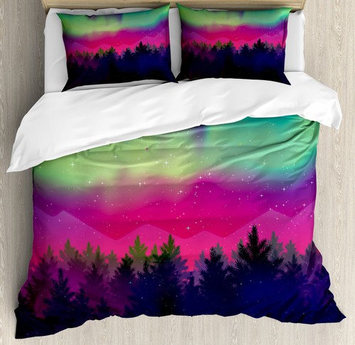 Aurora forest duvet cover - forest, set