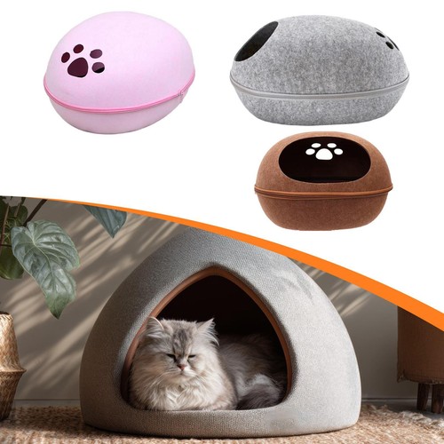 Felt cat bed cave hideaway - felt,