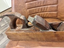 ANTIQUE LARGE LONG WOODEN PLANE joiner beechwood 