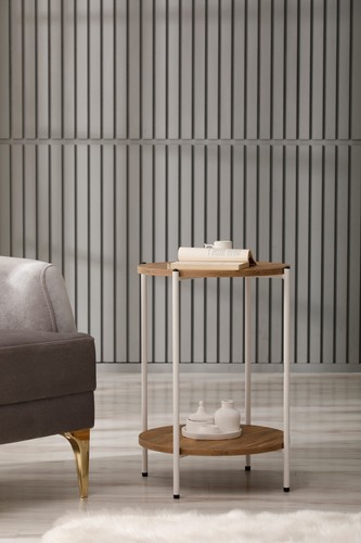 Modern round nightstand - modern, with