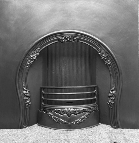 Restored cast iron fireplace - cast,