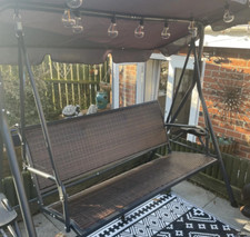 Rattan swing chair large patio - large,