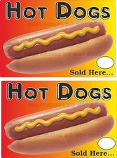 2 Hot Dog Stickers  For Ice