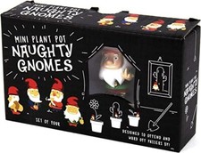 GR Plant Pot Naughty Gnomes Adult Novelty Gnome Secret Santa Joke x4