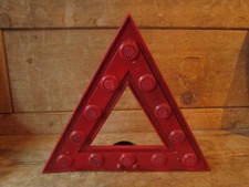 Warning triangle aluminum road sign. traffic sign.vintage sign.road sign.