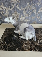 Royal Copenhagen Denmark Porcelain Grey White Goat Figurine 466 Large Very Rare