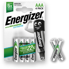 ENERGIZER AAA 800mAh Rechargeable Batteries 1.2v NiMH Universal HR03 Pre Charged