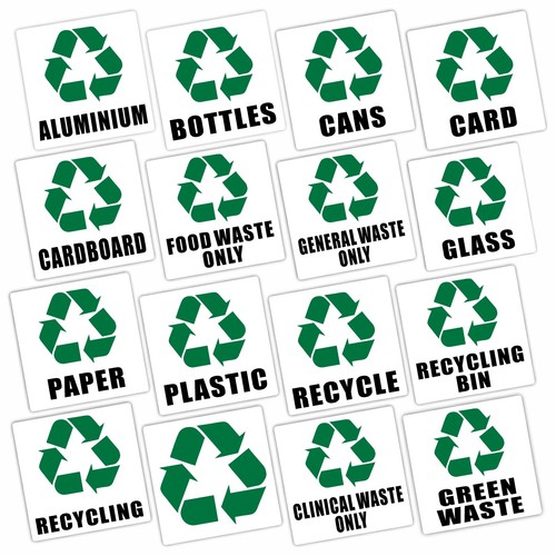 Recycle signs cans bottles - recycle,