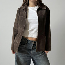 Women's Dark Brown Real Suede