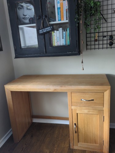 Oak dressing table desk - oak,