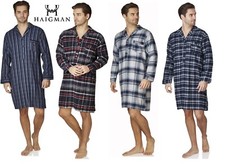 MENS HAIGMAN BRUSHED 100%COTTON WINTER NIGHTSHIRT SIZES M.L.XL.XXL 7394 NEW