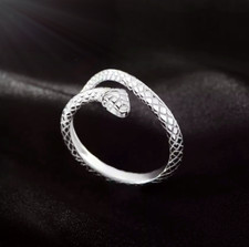 925 Sterling Silver Snake Open