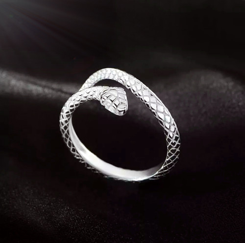 925 sterling silver - snake, open