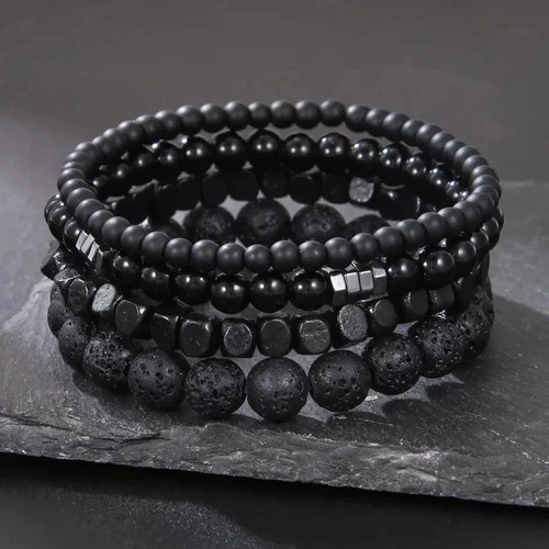 4pcs set men - set, beaded