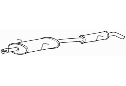 Rear exhaust silencer back - rear,