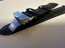 tag heuer strap black leather