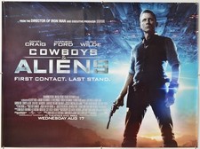 COWBOYS AND ALIENS (2011) Original Quad Film Poster - Daniel Craig Harrison Ford