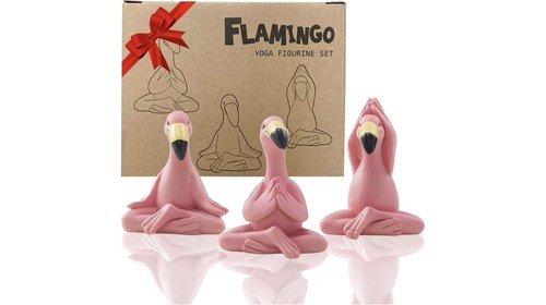 Mini yoga flamingo statues - yoga,
