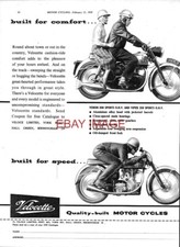 1959 Advert VELOCETTE 'Valiant & Venom' Motorcycles (2) Original Print Ad 730F