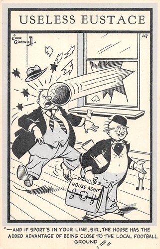 Postcard comic football - comic,