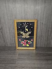 Vintage Kingsonic Quartz Flower & Butterfly Wall Clock Working 