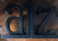 Vintage Metat & Wood Bookends