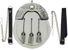 Full Dress Kilt Sporran White