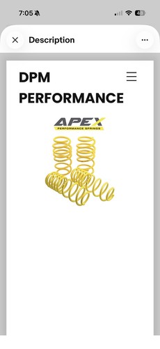 Apex lowering springs 30mm for - apex,