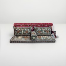 Arabic Majlis Jalsa Turkish Sofa Ottoman Floor Cushion Seating, Full Set