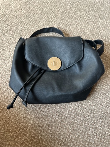Black mini backpack - black,